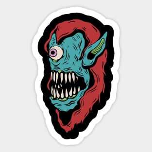 crazy monster Sticker